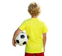 Camiseta de fútbol de Manga Corta para niño, cómoda Camiseta Deportiva para niños, para Aficionados de la selección Nacional, Camiseta Deportiva Juvenil (Light Yellow, 11-12 Years)