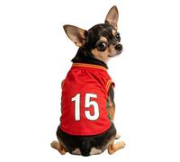 Camiseta De Fútbol para Perros - Ropa Deportiva Sin Mangas De Malla Transpirable, atuendou De Día De Partido para Perros Fans del Fútbol, Regalo para Amantes De Las Mascotas