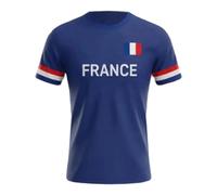 Camiseta de fútbol personalizable con el nombre del país y la bandera nacional 2026, camiseta de fútbol transpirable para hombre y mujer con nombre gratuito, #04-azul, S