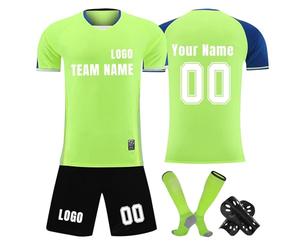 Camiseta de fútbol personalizada, conjunto corto de camisetas de fútbol personalizadas con nombre/número/logotipo del equipo, Camiseta y Pantalón, Espinilleras y Calcetines Fútbol