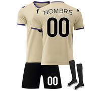 Camiseta de Fútbol Personalizada Niños 2025/2026 - Equipación Completa con Nombre y Número - Incluye Short y Calcetines - Ideal para Entrenamiento y Partidos A