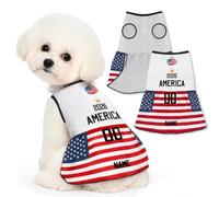 Camiseta de fútbol Personalizada para Perros en el día del Partido 2026 Jersey con Nombre Equipo y número, una Prenda cómoda Transpirable para Tallas pequeñas Medianas y Grandes (U-sa)