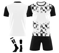 Camiseta de Fútbol Personalizadas para Hombres y Niño, Equipación Futbol Adultos DIY Nombre Número Logotipo con Conjunto V CuelloTop Pantalón Corto y Calcetines