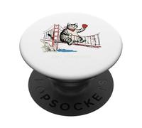 Camiseta De Gato De San Francisco, Libros De Lectura del PopSockets PopGrip Adhesivo