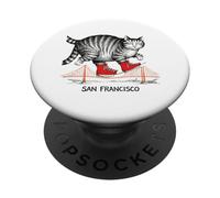 Camiseta De Gato De San Francisco, Libros De Lectura del PopSockets PopGrip Adhesivo