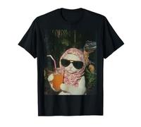 Camiseta de Gato Just a Chill Girl, Camiseta de Gato y Dinosaurio Camiseta