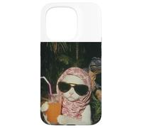Camiseta de Gato Just a Chill Girl, Camiseta de Gato y Dinosaurio Carcasa para iPhone 15 Pro