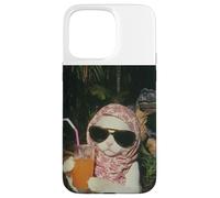 Camiseta de Gato Just a Chill Girl, Camiseta de Gato y Dinosaurio Carcasa para iPhone 15 Pro MAX