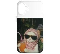 Camiseta de Gato Just a Chill Girl, Camiseta de Gato y Dinosaurio Carcasa para iPhone 16 Plus