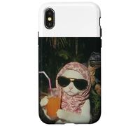 Camiseta de Gato Just a Chill Girl, Camiseta de Gato y Dinosaurio Carcasa para iPhone X/XS