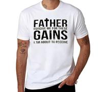 Camiseta de gimnasio para hombre, camiseta divertida de entrenamiento de Father Forgive Me, camiseta de entrenamiento de culturismo, camisa de algodón transpirable, Estilo blanco, 3XL