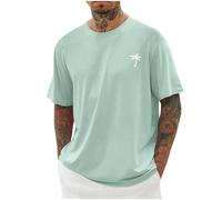 Camiseta de gran tamaño para hombre, con estampado, camiseta holgada para hombre, cuello redondo, manga corta, suelta, de verano, con carta, estampada, ropa de calle, S-5XL, verde, 5XL