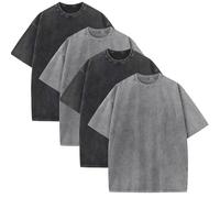 Camiseta de gran tamaño para hombre de algodón pesado, corte regular, básico, juego de camiseta informal de verano, XL