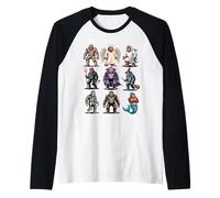 Camiseta de Halloween Bigfoot - Grupo de Disfraces de Sasquatch Cryptid Camiseta Manga Raglan