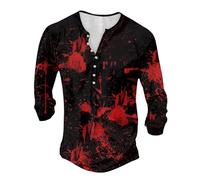 Camiseta de Halloween con texto en inglés "Im Fine Bloody Splatter Bloody Halloween Im Fine Costume The Problem Problem Resolved Humor Comedia Retro Muy Divertidas Camisetas de tela, gris, M