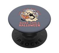 Camiseta de Halloween con Texto en inglés Just a Girl Who Loves Books PopSockets PopGrip Adhesivo