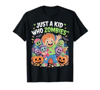 Camiseta de Halloween Just A Kid Who Loves Zombies Camiseta