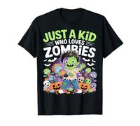 Camiseta de Halloween Just A Kid Who Loves Zombies Camiseta