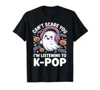 Camiseta de Halloween K-Pop - Ghost Listening to K-Pop Fandom Camiseta