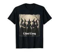 Camiseta de Halloween para Mujer Espeluznante para niñas Ghoul Gang Gothic Witch Camiseta gráfica económica, Hombre, Negro, S
