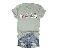 Camiseta de Halloween para mujer, informal, estampado de salpicaduras de sangre, camiseta de manga corta, transpirable, camiseta de entrenamiento, camiseta de Halloween, camisas de carnaval, Verde