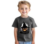 Camiseta de Halloween para niño y niña, manga corta, estampado de fantome para disfraz de fiesta, camiseta para niño, confianza a la moda, suave, Le Noir, 2-3 Años