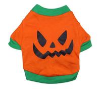 Camiseta de Halloween para perros, ropa para mascotas, cabeza de calabaza para perros pequeños.