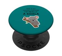 Camiseta de Halloween This is My Human Costume I'm Really a Koala PopSockets PopGrip Adhesivo