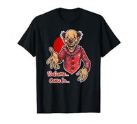 Camiseta de Halloween Welcome In Scary Horror Evil Clown Camiseta gráfica económica
