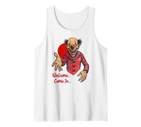 Camiseta de Halloween Welcome In Scary Horror Evil Clown Camiseta sin Mangas