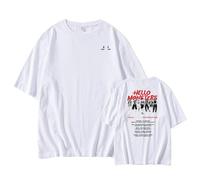 Camiseta de Hello Monsters del Tour Mundial 2025, estilo estrella(A White,XL)