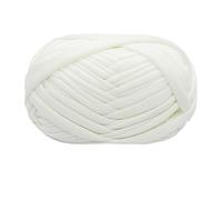 Camiseta de hilo hilo de tejer tejido ganchillo tela para verano mano DIY bolsa cubierta almohada gancho proyectos 100g (# 02 Blanco)