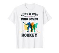 Camiseta de hockey para niñas adolescentes, camiseta de hockey vintage divertida Camiseta