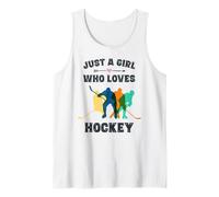 Camiseta de Hockey para niñas Adolescentes, Camiseta de Hockey Vintage Divertida Camiseta sin Mangas