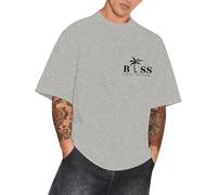 Camiseta de hombre 2026 Camiseta de verano de gran tamaño para hombre con estampado tropical, transpirable, alambre, holgada, informal, básica, parte superior blanca, Gris claro., XL