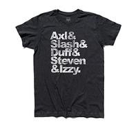 Camiseta de Hombre Axl & Slash & Duff & Steven & Izzy. - Los Grandes Nombres de la Música Camiseta - Línea Clásica - 100% Algodón 185 g/m², Negro , XXL