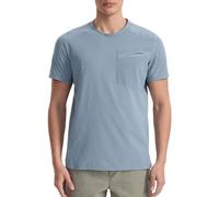 Camiseta de hombre casual casual de deporte suelto grandes tamaños hielo seda fina sensación fresca transpirable de secado rápido superior cómoda ropa de verano, azul, XL
