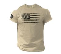 Camiseta de hombre con bandera americana para hombre y hombre, camiseta de golf con bandera americana, transpirable, casual, manga corta