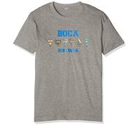 Camiseta de Hombre con diseño de Logos de la Historia de Boca Juniors, pequeña, Hombre, Boca Historia Logos, Gris, Medium