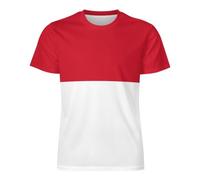Camiseta De Hombre con Estampado 3D - Indonesia Bandera Nacional Camiseta Informal De Verano De Manga Corta Y Corte Holgado con Estampado 3D. 4XL