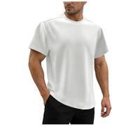 Camiseta de hombre de color sólido amplia camiseta corta para deporte fitness gimnasio gimnasio entrenamiento transpirable estilo clásico camisetas básicas camisetas manga corta tops casual camisa