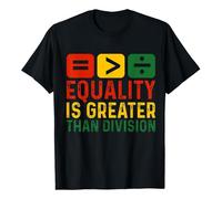 Camiseta de hombre de la igualdad es más grande que la división de matemáticas negro mes camiseta, Negro , 3XL