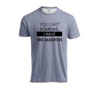 Camiseta de hombre divertida con estampado de papá You Can T Scare I Have Kids de manga corta regalo humor, gris, XL