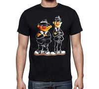 Camiseta de Hombre Divertidas Funny Graciosa Barrio Sesamo EPI Y BLAS Men in Black 085 2XL