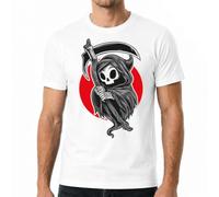 Camiseta de Hombre Guadaña de la Parca Estilo Chibi para Camiseta | Duradero Short Sleeve Tee Cómodo Camisetas de Manga Corta para Gimnasio Correr entrenamiento