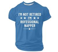 Camiseta de hombre Humor I'm Not Retired I'm Professional Napper, camisetas de manga corta para hombre divertido, tops de deporte Foot, camiseta Slim Fit para jubilado regalo familiar, camiseta diaria