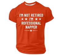 Camiseta de hombre Humor I'm Not Retired I'm Professional Napper, camisetas de manga corta para hombre divertido, tops de deporte Foot, camiseta Slim Fit para jubilado regalo familiar, camiseta diaria