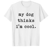 Camiseta de hombre Humorística perro padre animal cuello redondo manga corta estilo casual para aficionados cómodo, blanco, S