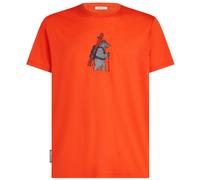 Camiseta de hombre Icebreaker Men Merino 150 Tech Lite Bear Tour Talla: M / Color: rojo