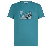 Camiseta de hombre Icebreaker Men Merino 150 Tech Lite SS Tee In The Wild Talla: L / Color: azul claro